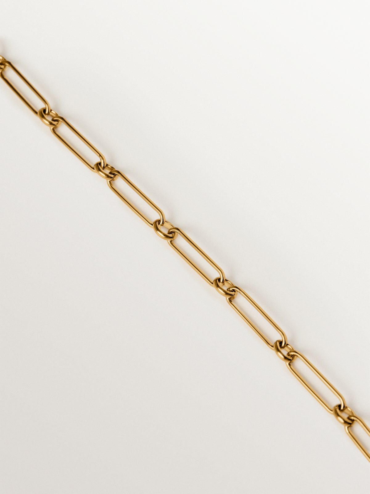 Cadena longitud media de plata 925 bañada en oro de 18K