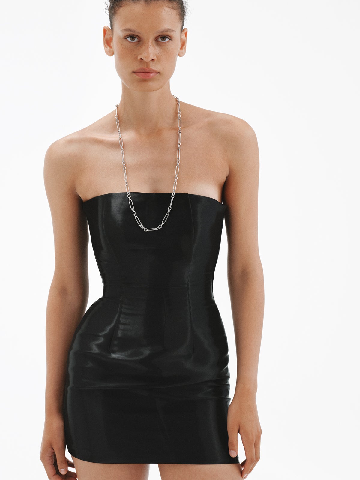 Cadena eslabón mixto 80 cm de plata 925 rodiada