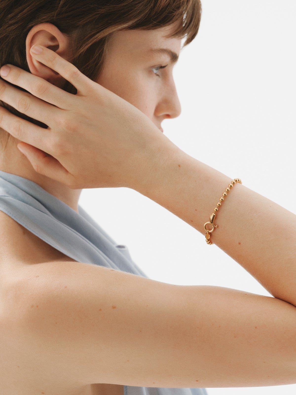 Pulsera de plata 925 bañada en oro de 18K