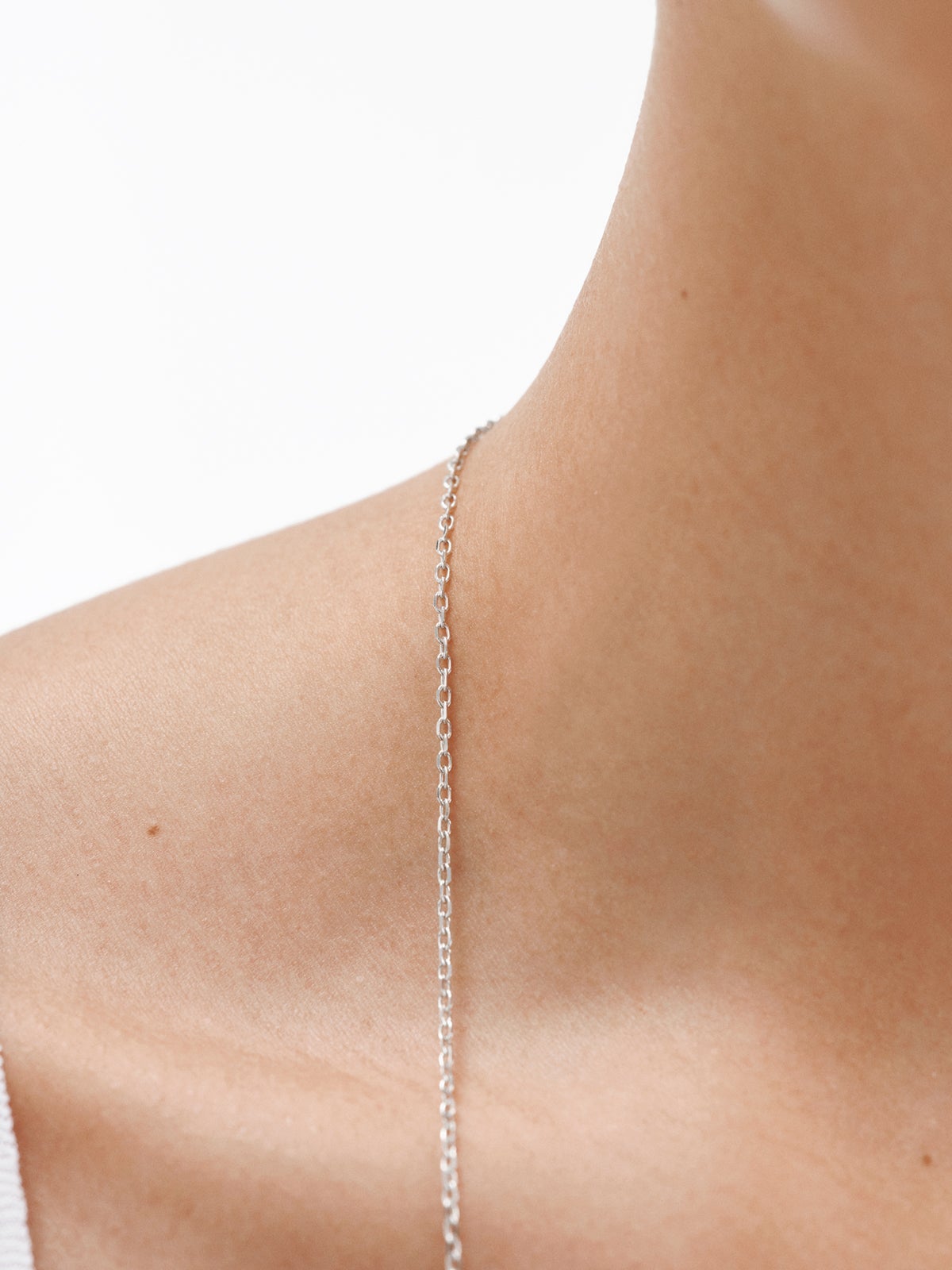 Cadena roló 65 cm de plata 925 rodiada