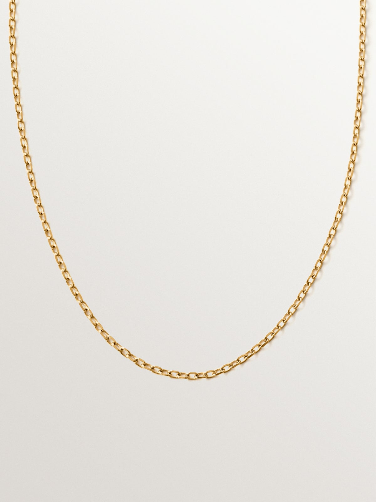 Cadena roló 65 cm de plata 925 bañada en oro de 18K