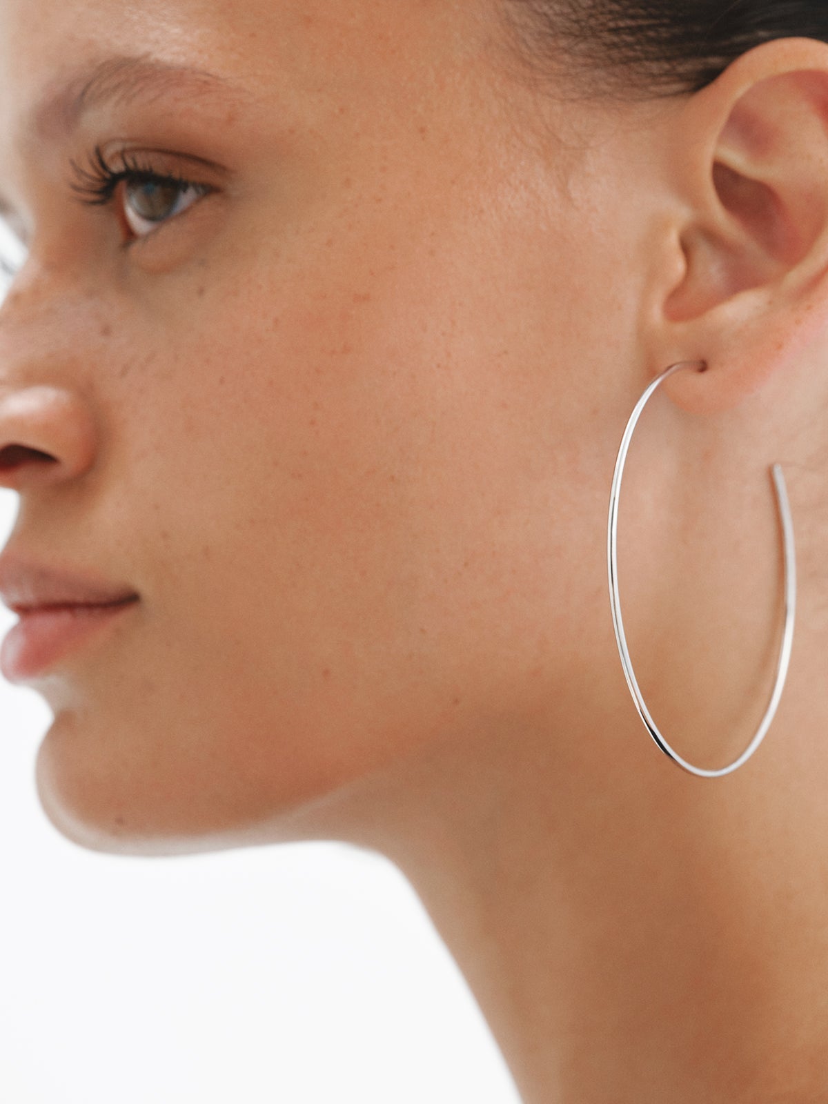 Pendientes de aro grandes de plata 925