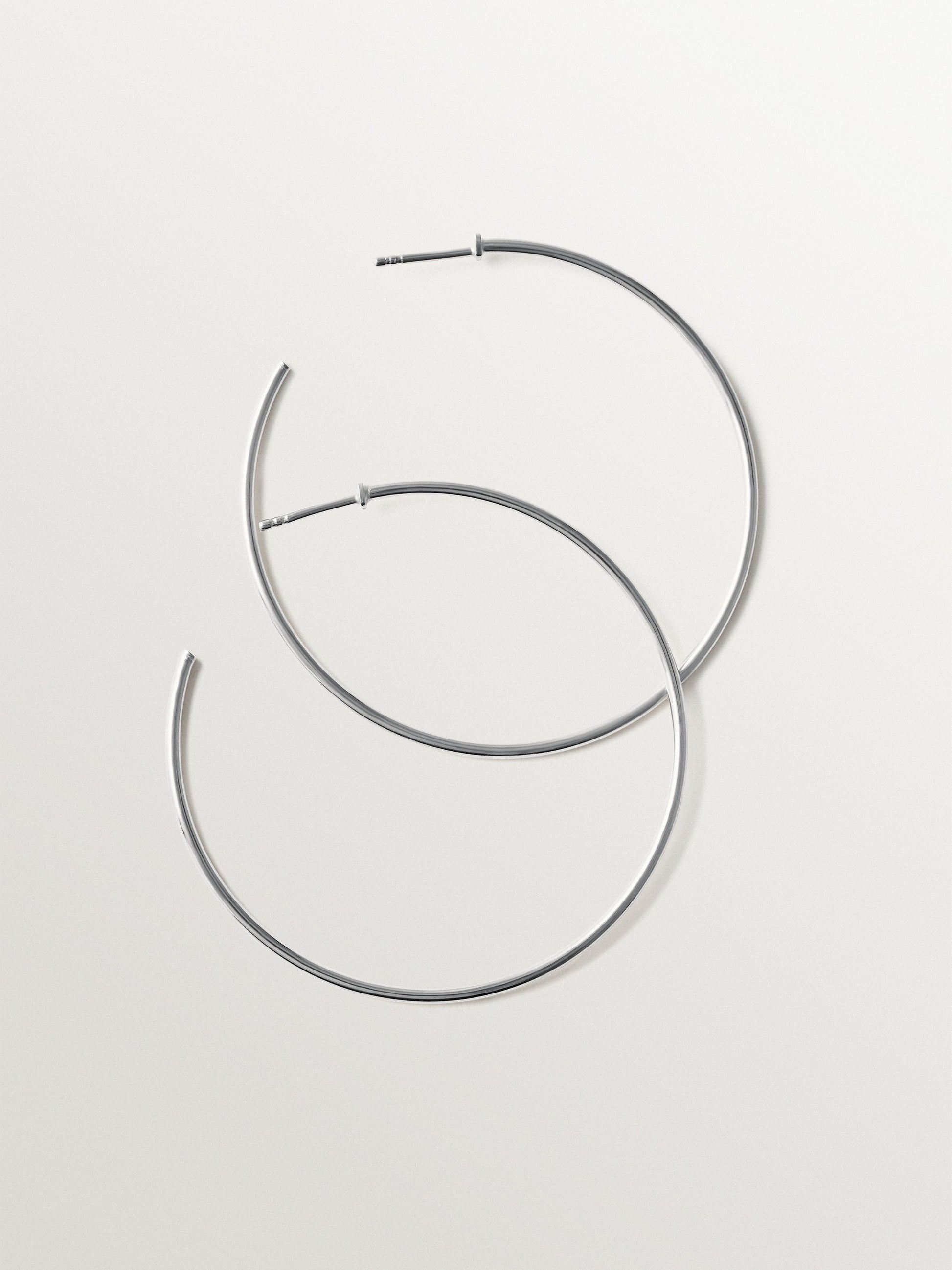 Pendientes de aro grandes de plata 925