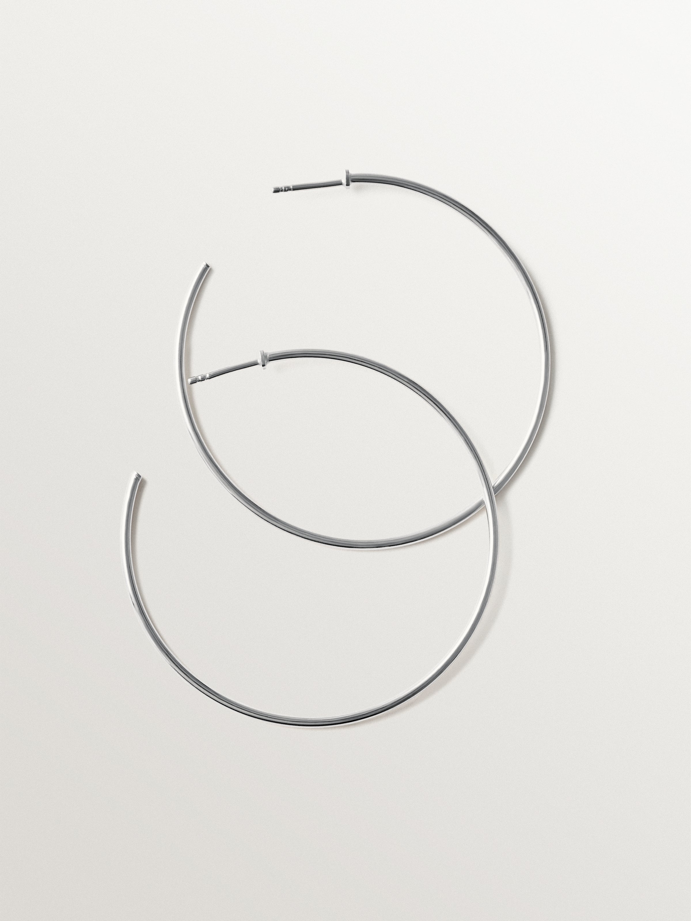 Pendientes de aro grandes de plata 925