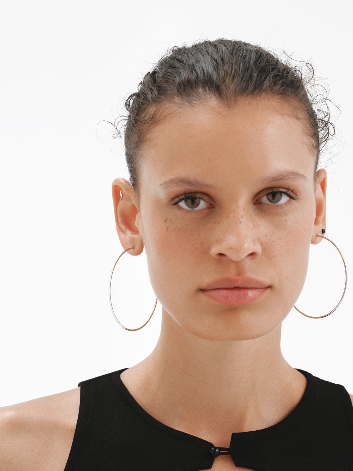 Pendientes de aro grandes de plata 925