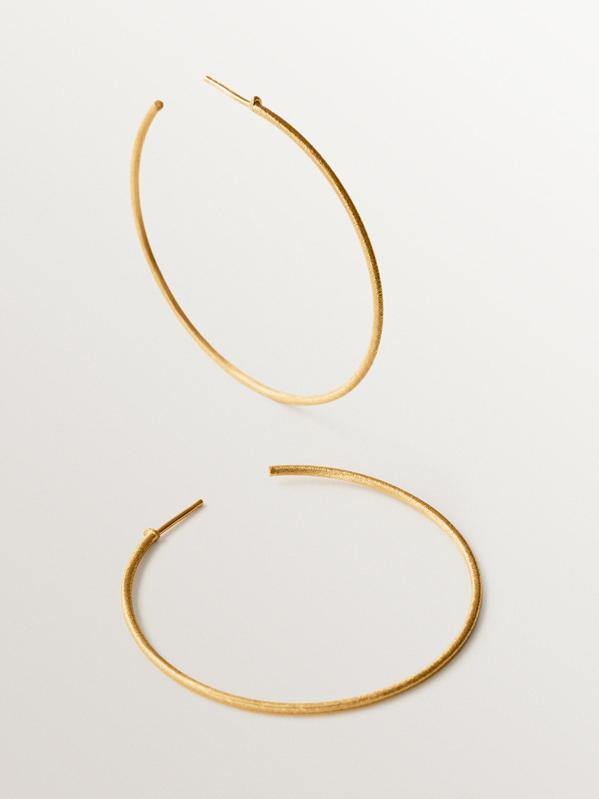 Pendientes de aro de plata 925 bañada en oro amarillo de 18K