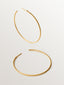Pendientes de aro de plata 925 bañada en oro amarillo de 18K