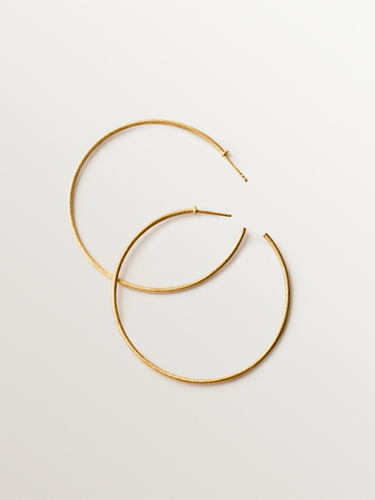 Pendientes de aro de plata 925 bañada en oro amarillo de 18K