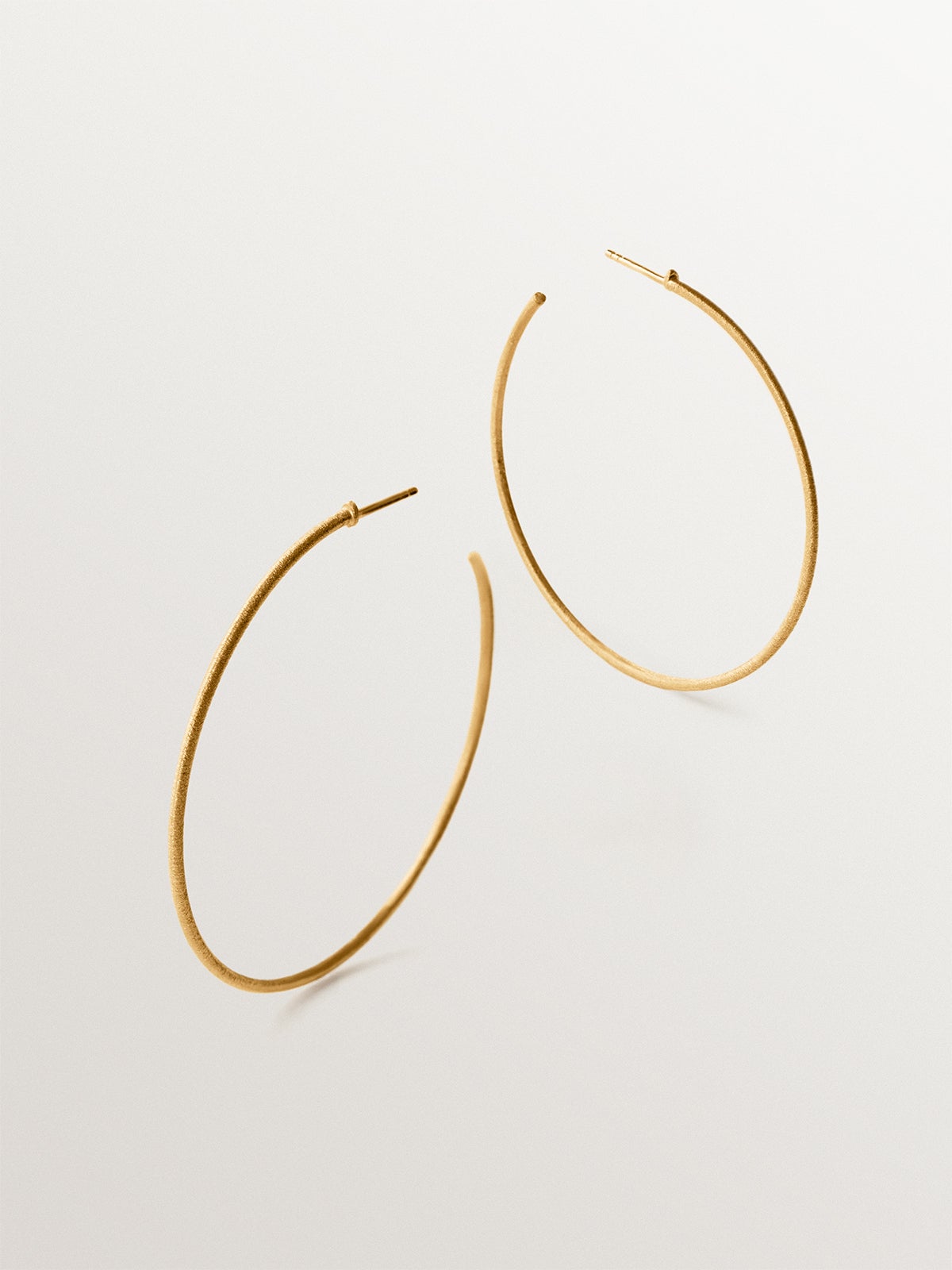 Pendientes de aro de plata 925 bañada en oro amarillo de 18K