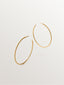 Pendientes de aro de plata 925 bañada en oro amarillo de 18K con textura