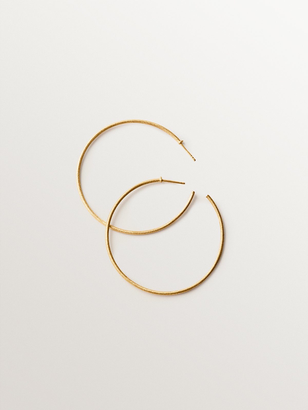 Pendientes de aro de plata 925 bañada en oro amarillo de 18K