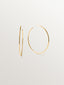 Pendientes de aro medianos de plata 925 bañada en oro de 18K