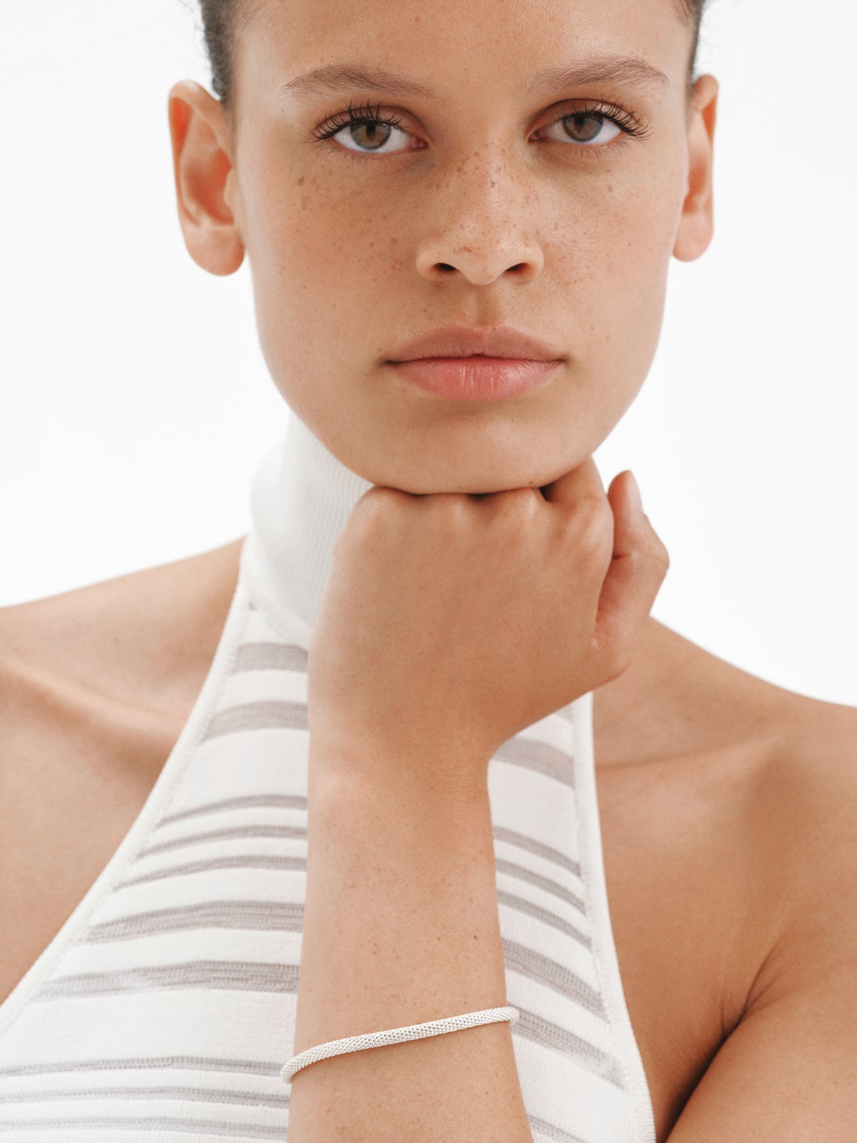 Pulsera de plata 925 con textura de malla