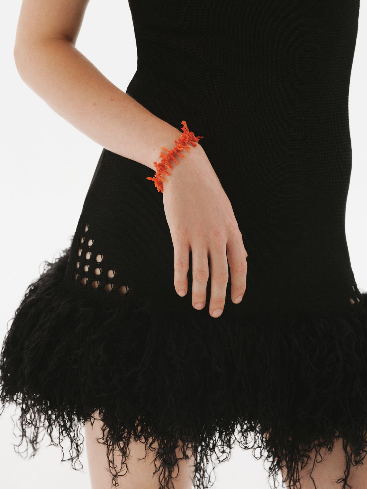 Pulsera de plata 925 bañada en oro de 18K con corales