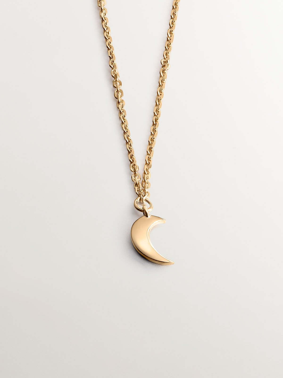 9K Yellow Gold Pendant with Moon