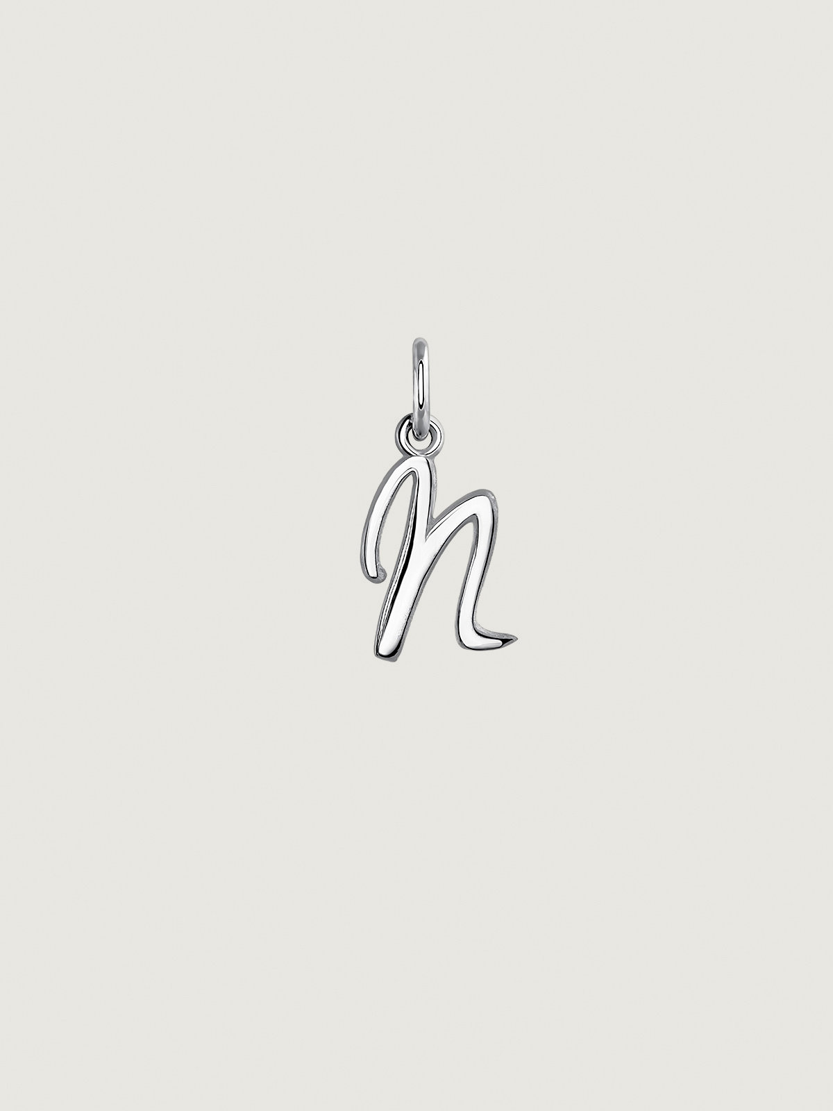925 Silver Charm with initial N
