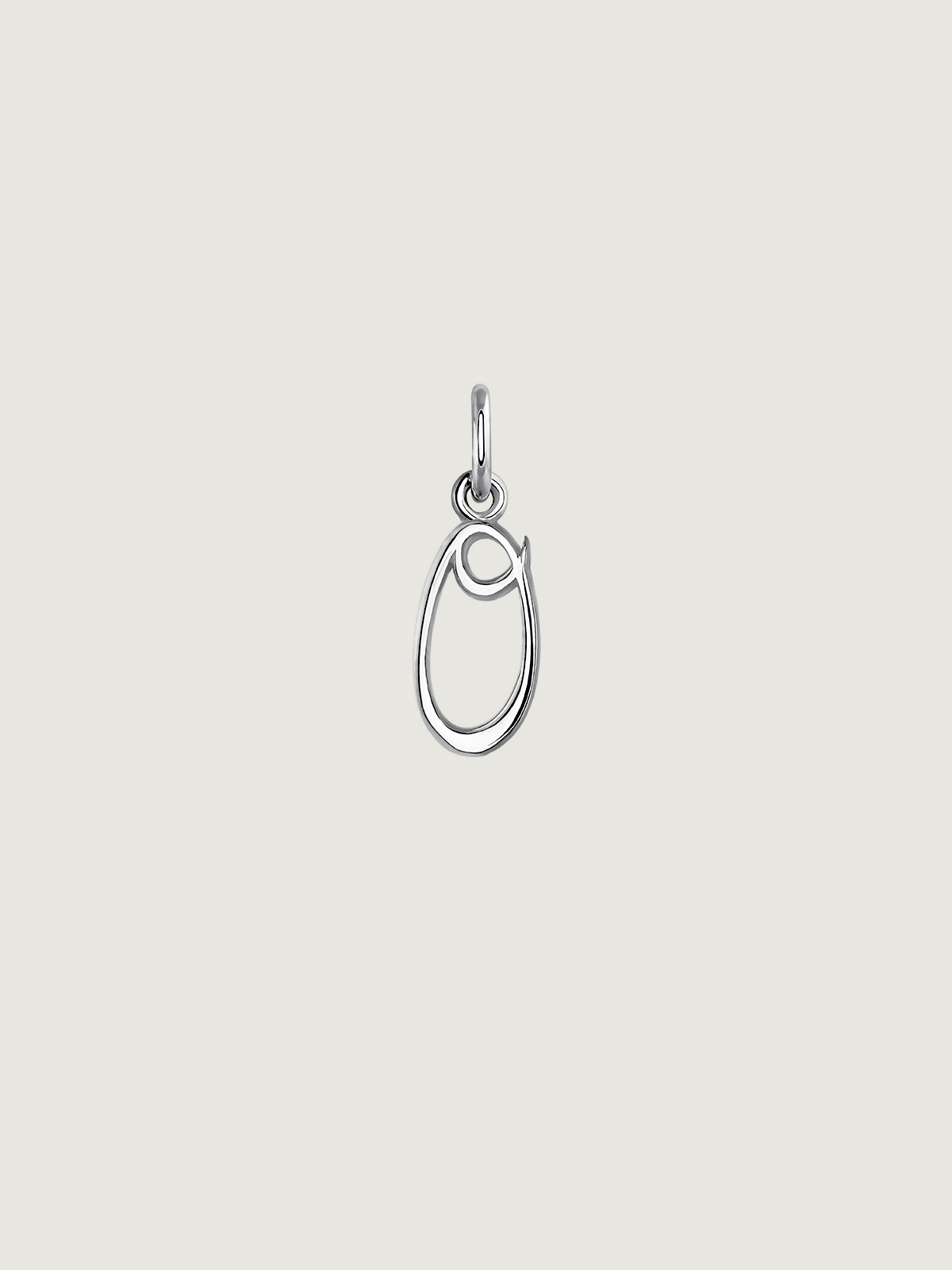 925 Silver charm with initial O