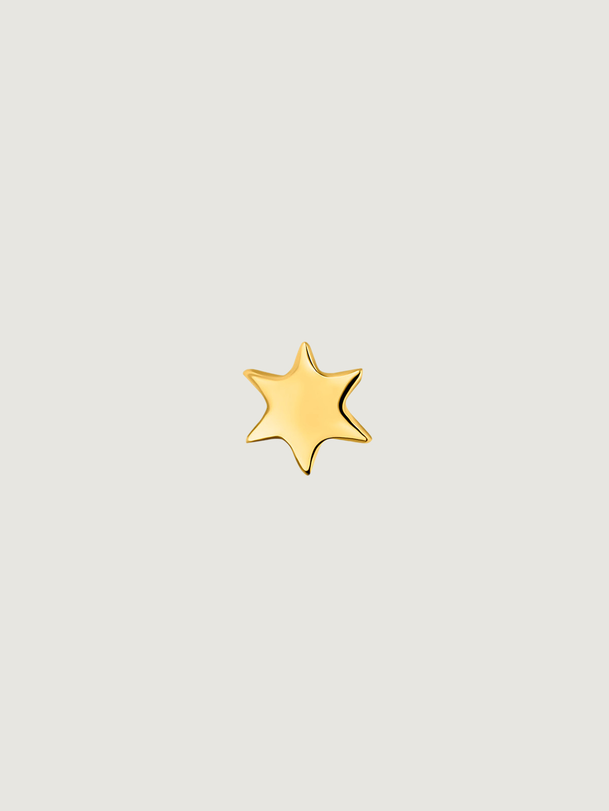 18K Yellow Gold Star-Shaped Piercing