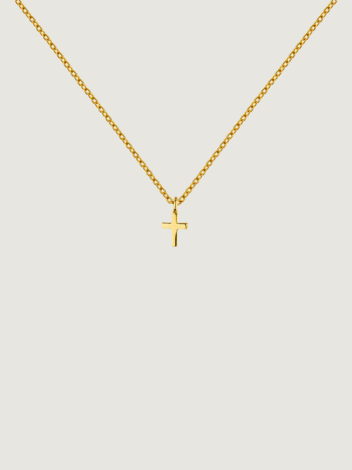 925 silver pendant, dipped in 18K yellow gold with a cross.