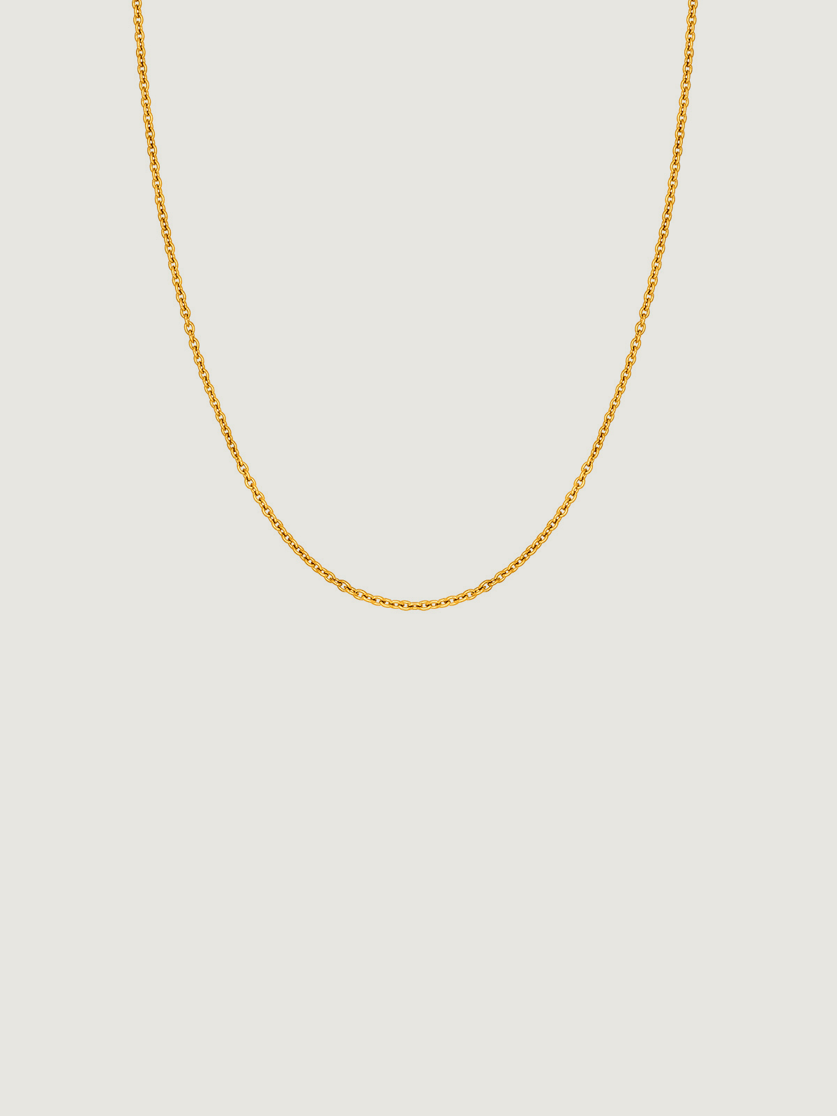 Long 925 silver chain dipped in 18K yellow gold