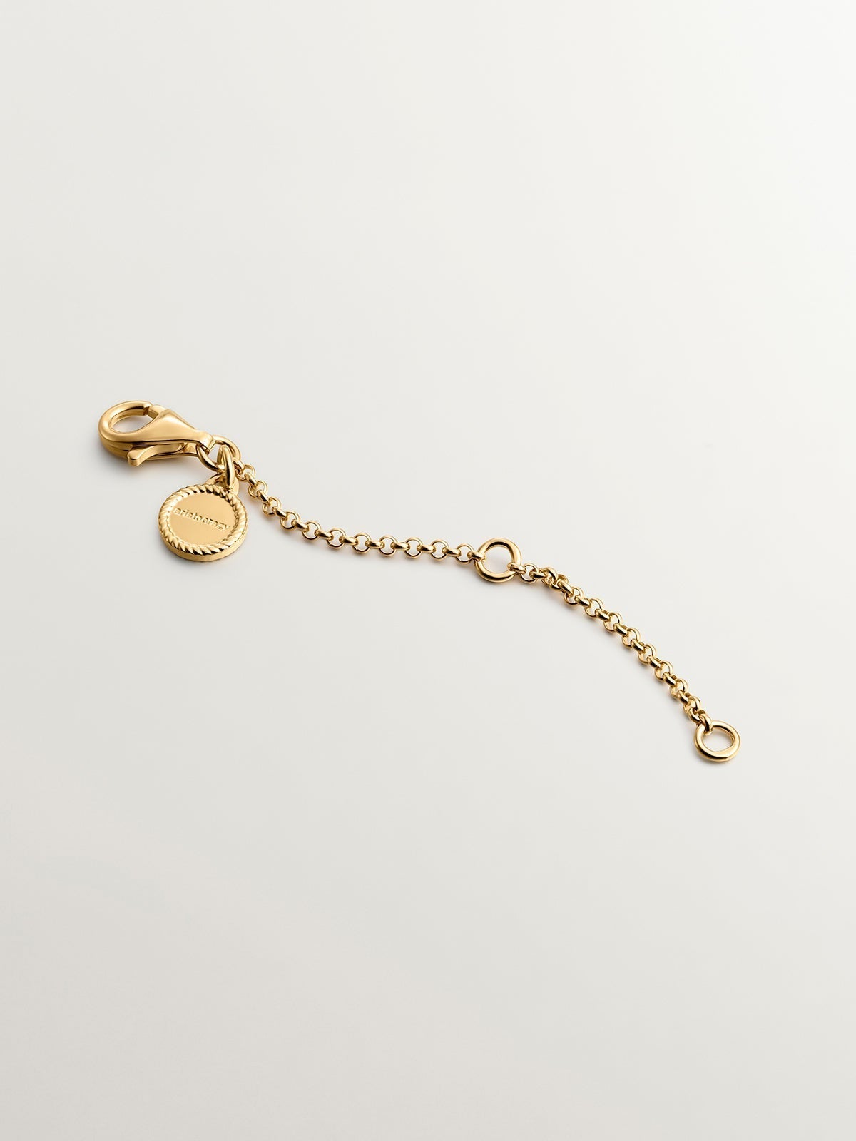 Alargador de plata 925 bañada en oro amarillo de 18K