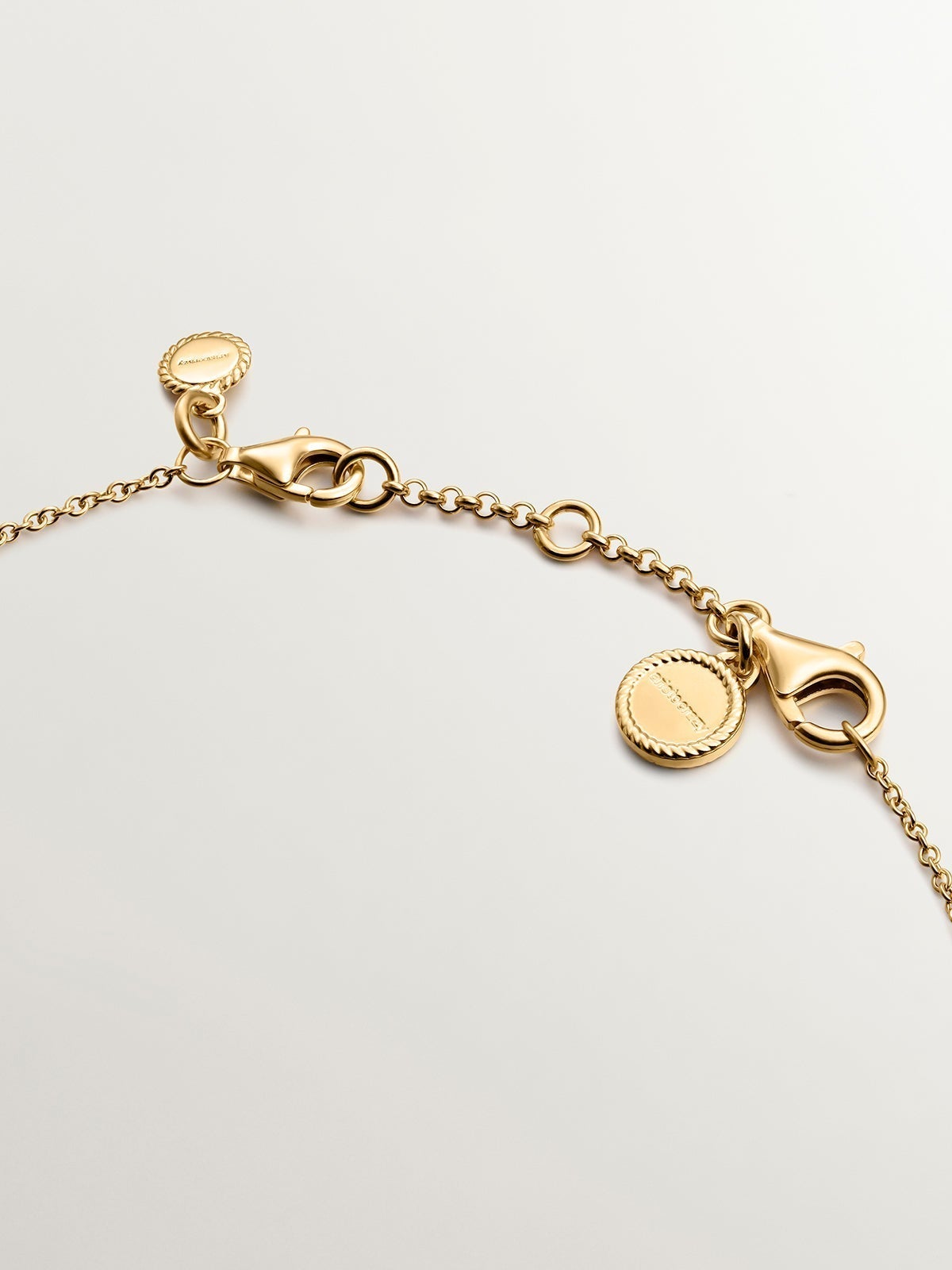 Alargador de plata 925 bañada en oro amarillo de 18K