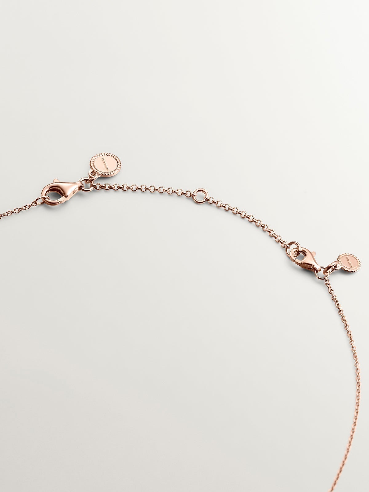 Alargador de plata 925 bañada en oro rosa de 18K