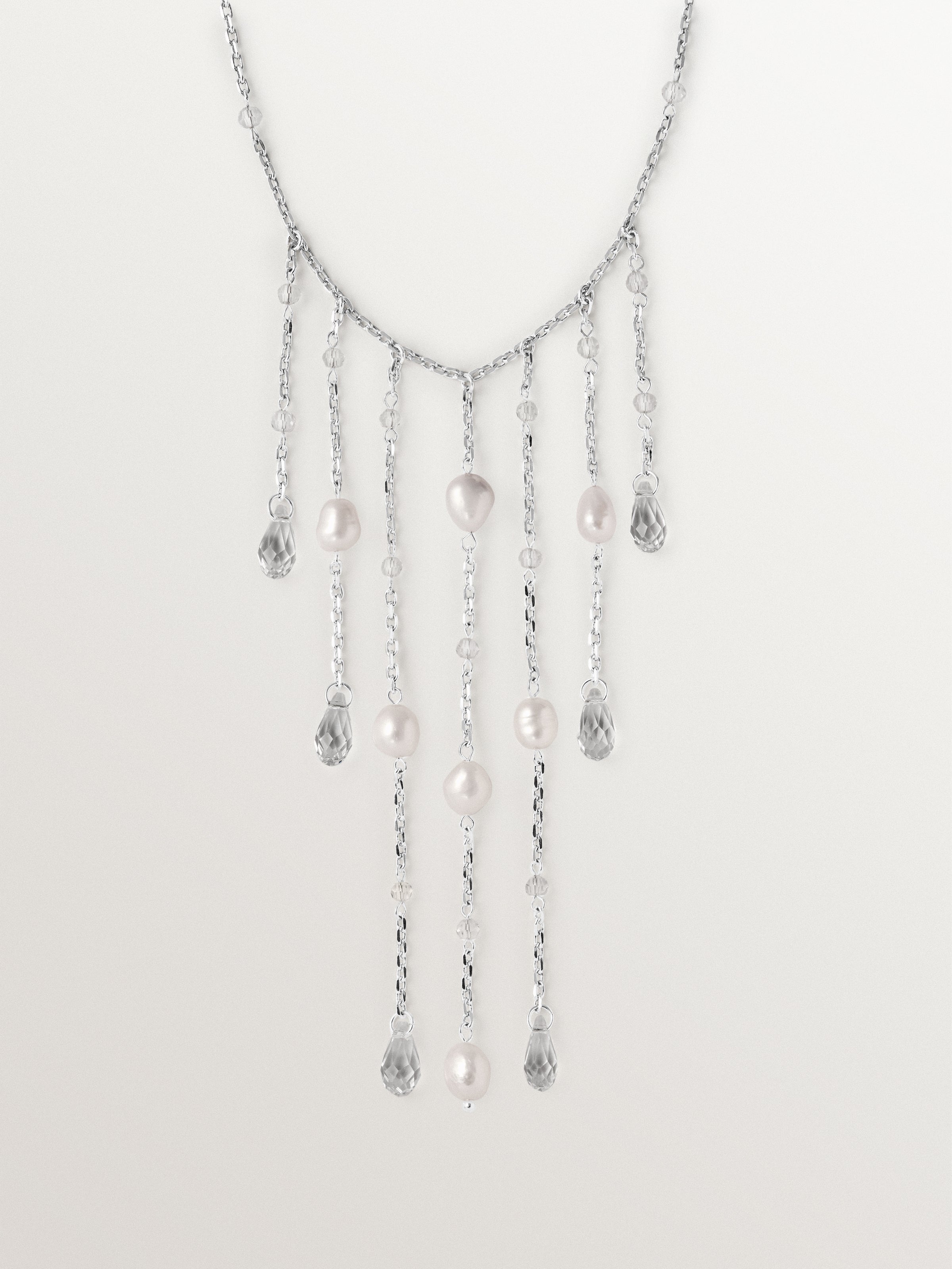 Collar con perlas barrocas y cristales