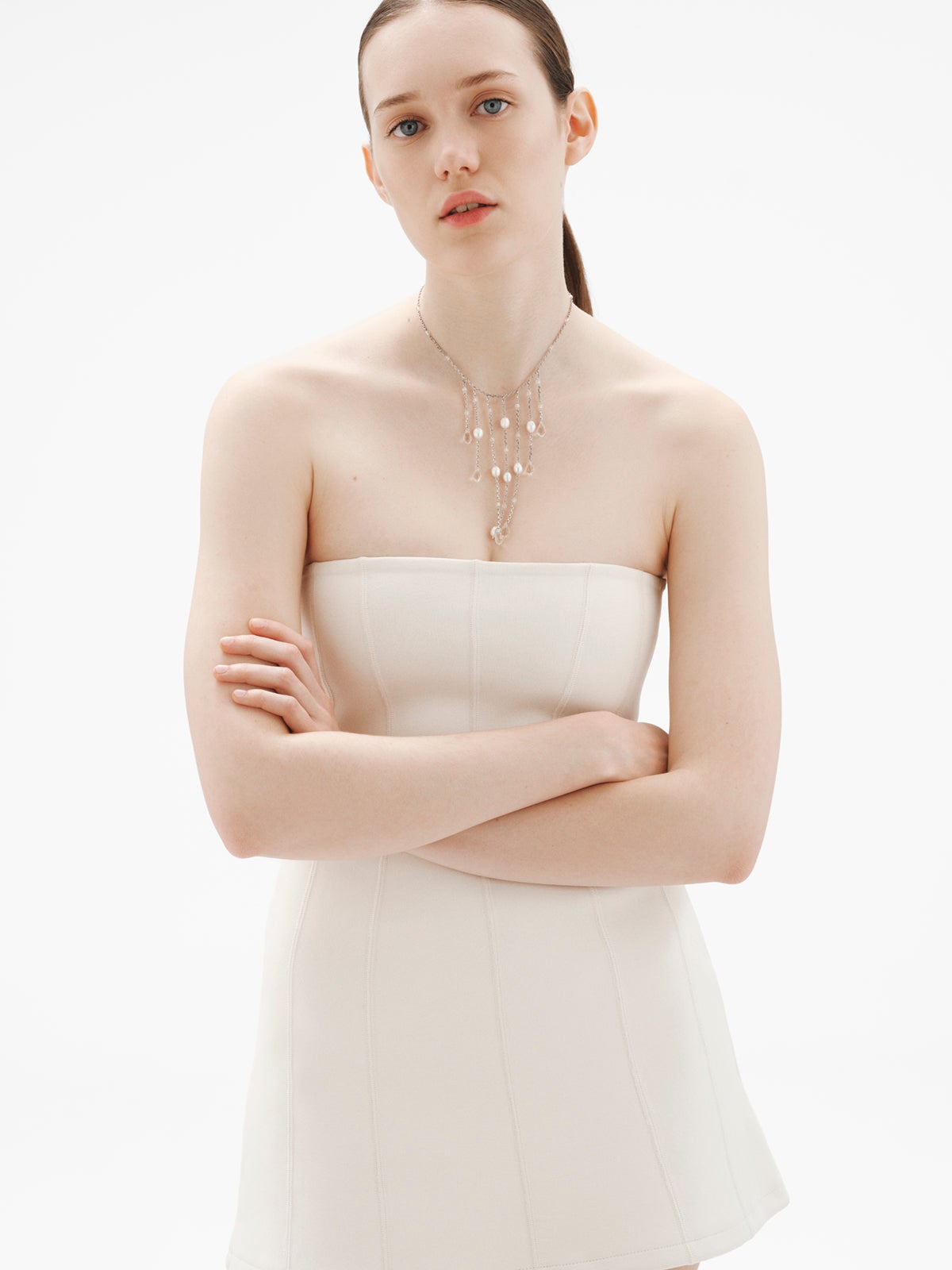 Collar con perlas barrocas y cristales