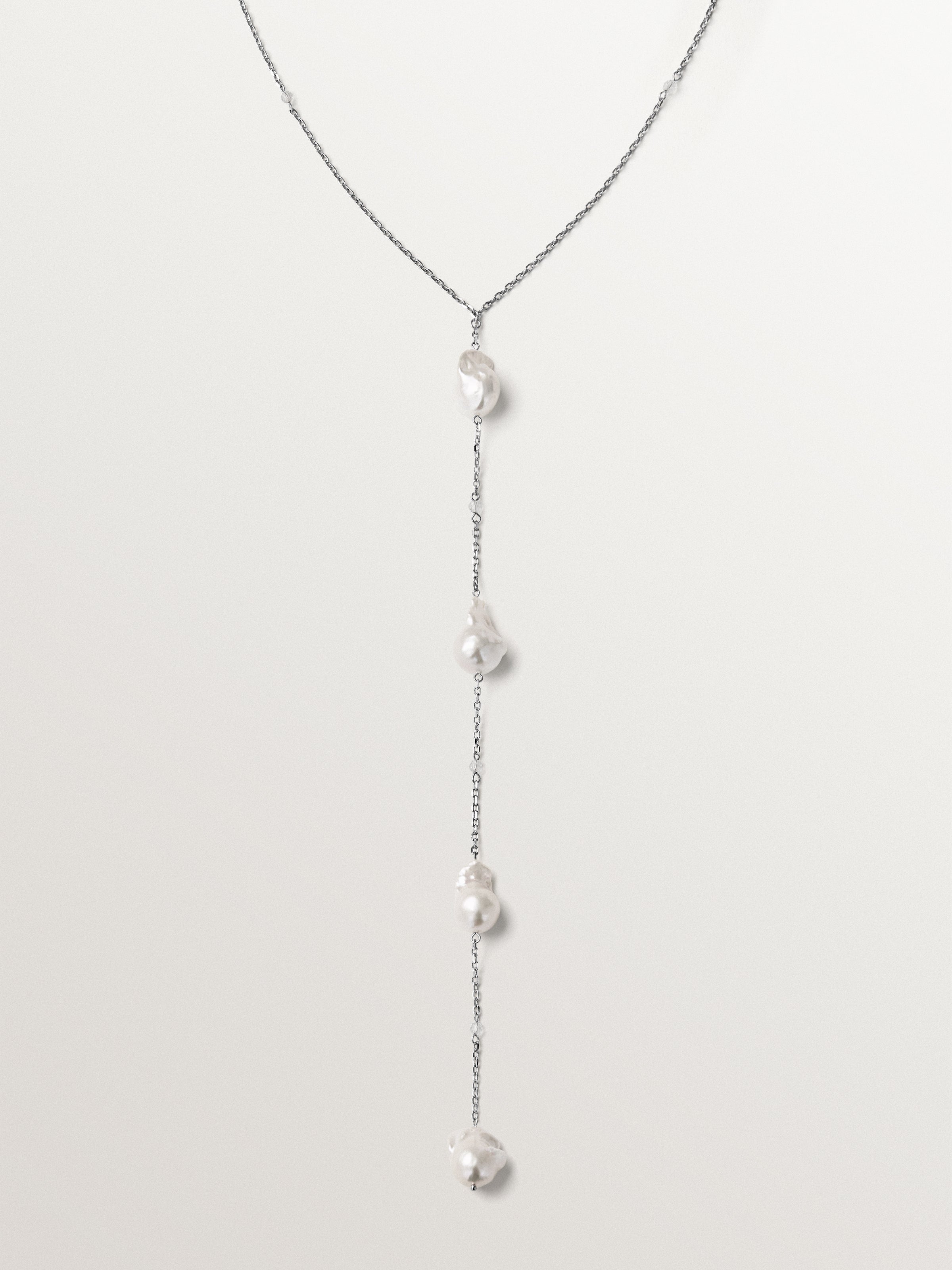 Collar con perlas barrocas y cristales