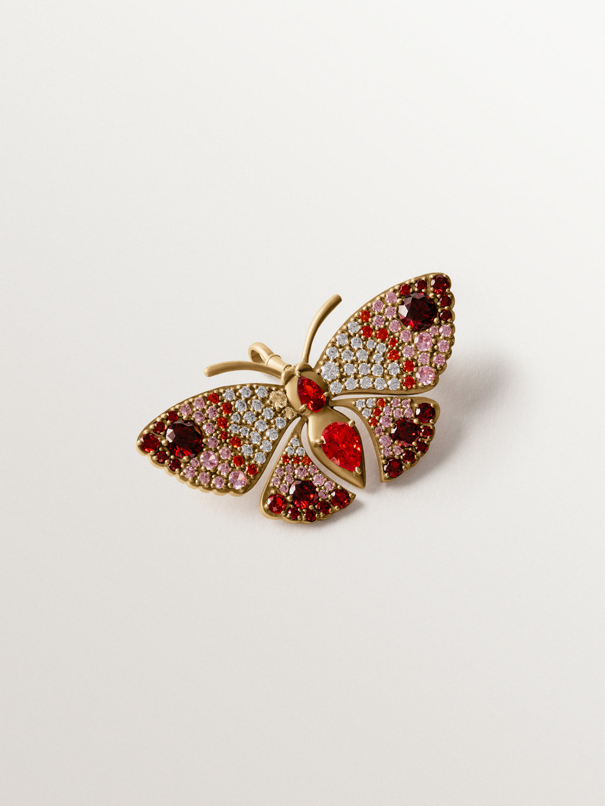 Broche-charm con cristales y forma de insecto