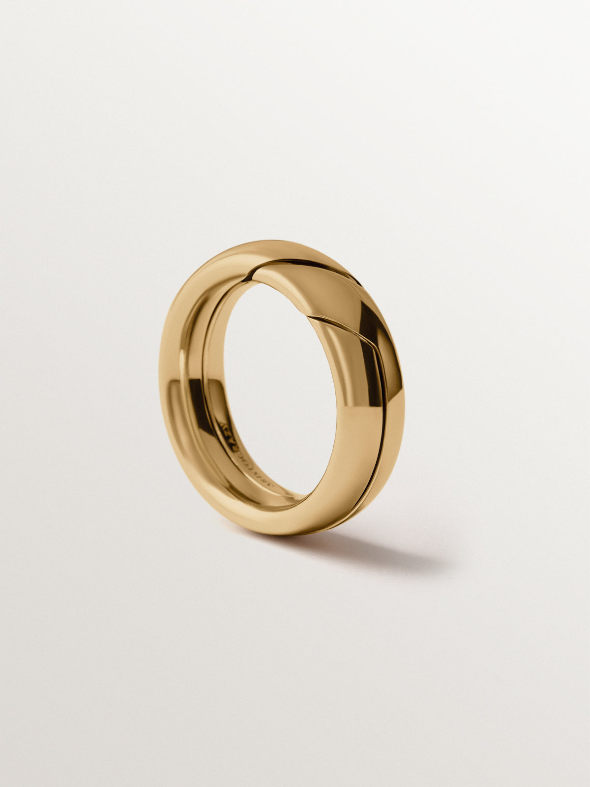 Bague gimmel plaquée or jaune