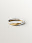 Pulsera gimmel bicolor con efecto cepillado