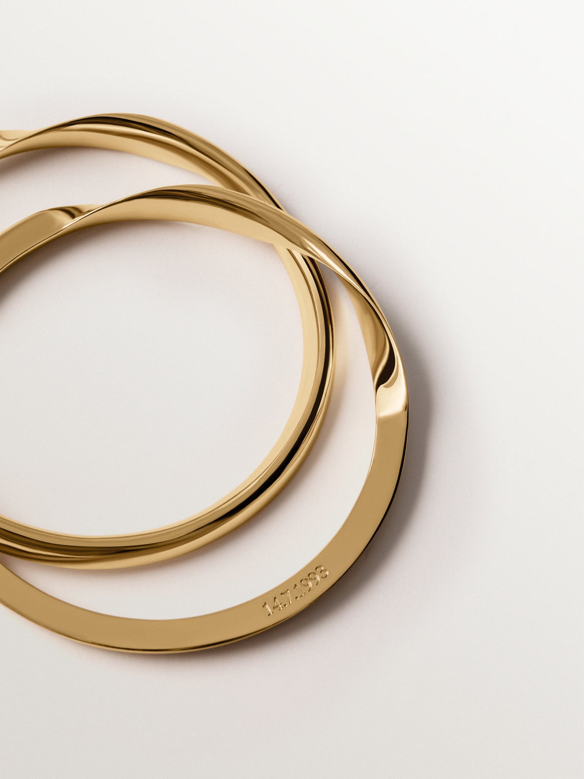 Pulsera gimmel bañada en oro amarillo