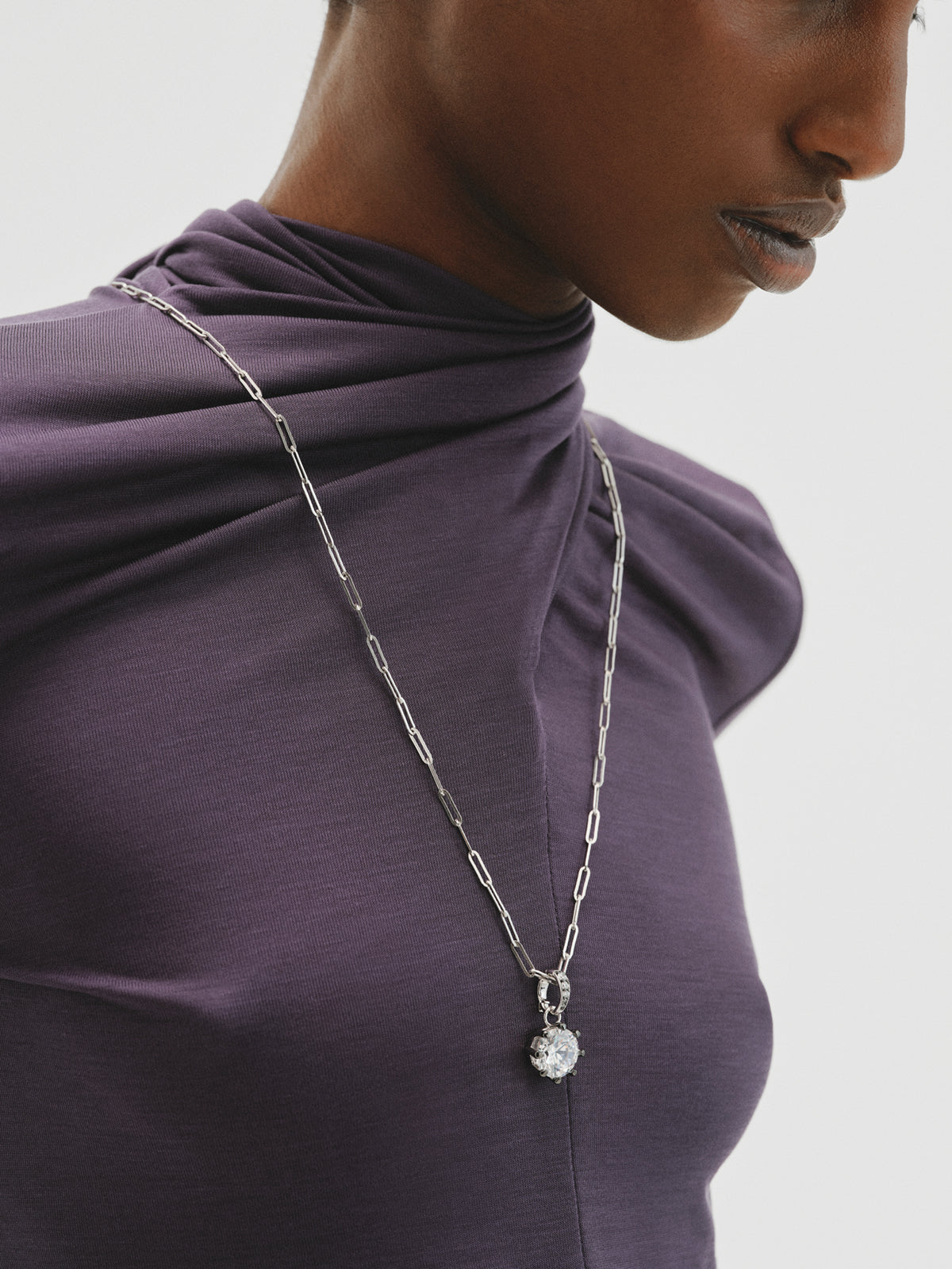 Charm bicolor con cristal grande