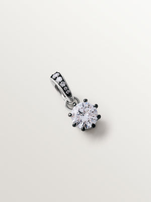 Charm bicolor con cristal pequeño