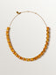 Collar bañado en oro amarillo con cristales amarillos