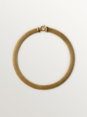 Collar de malla bañado en oro amarillo de 18K