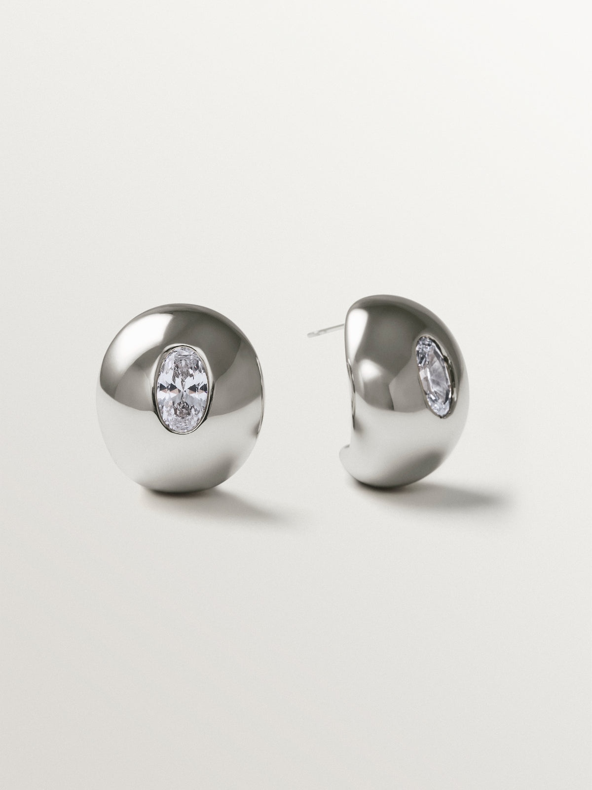 Pendientes de aro con cristales