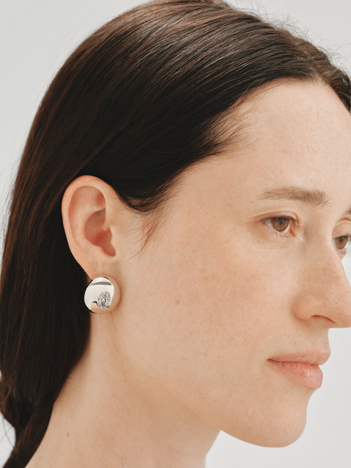 Pendientes de aro con cristales