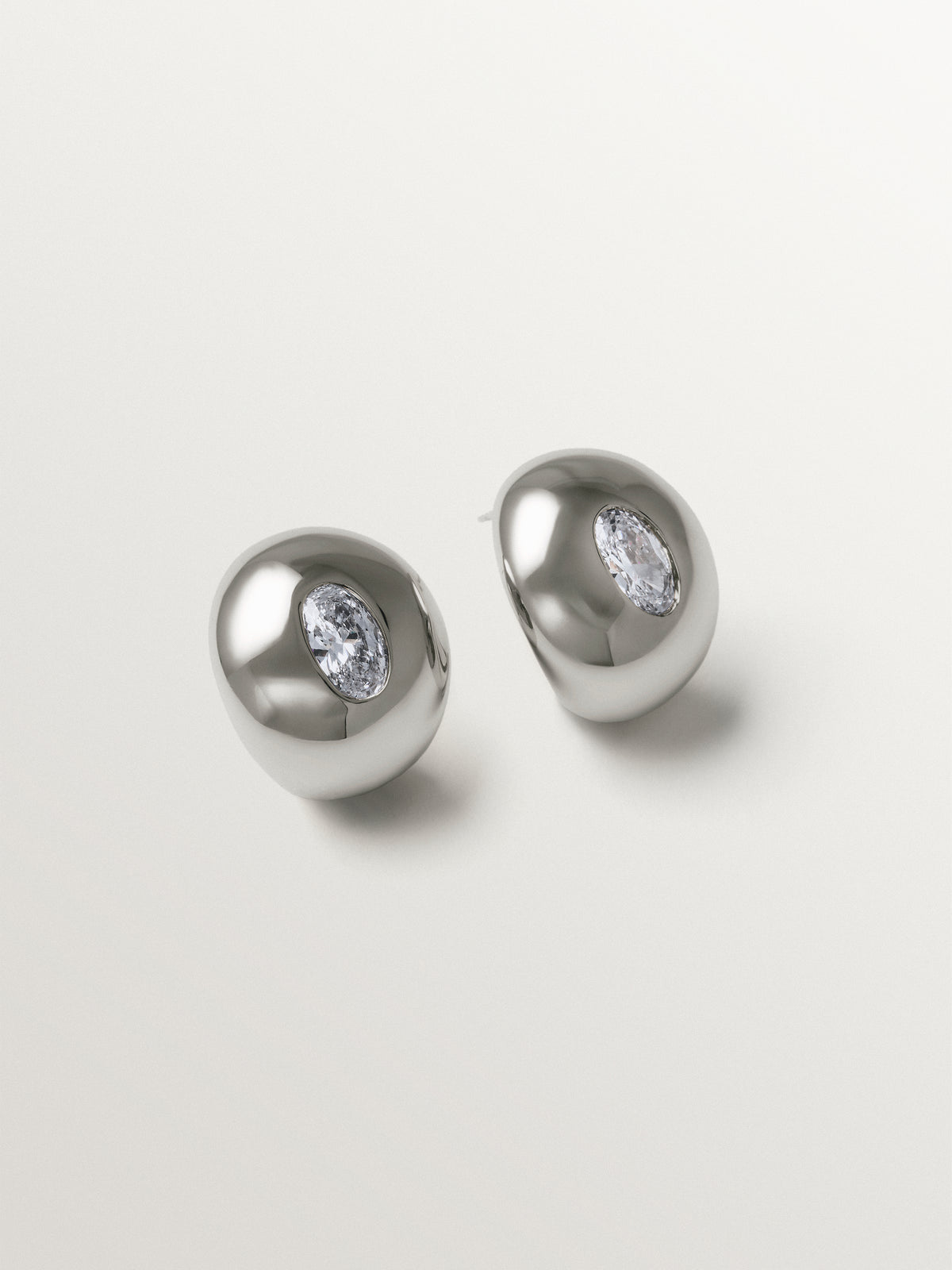 Pendientes de aro con cristales