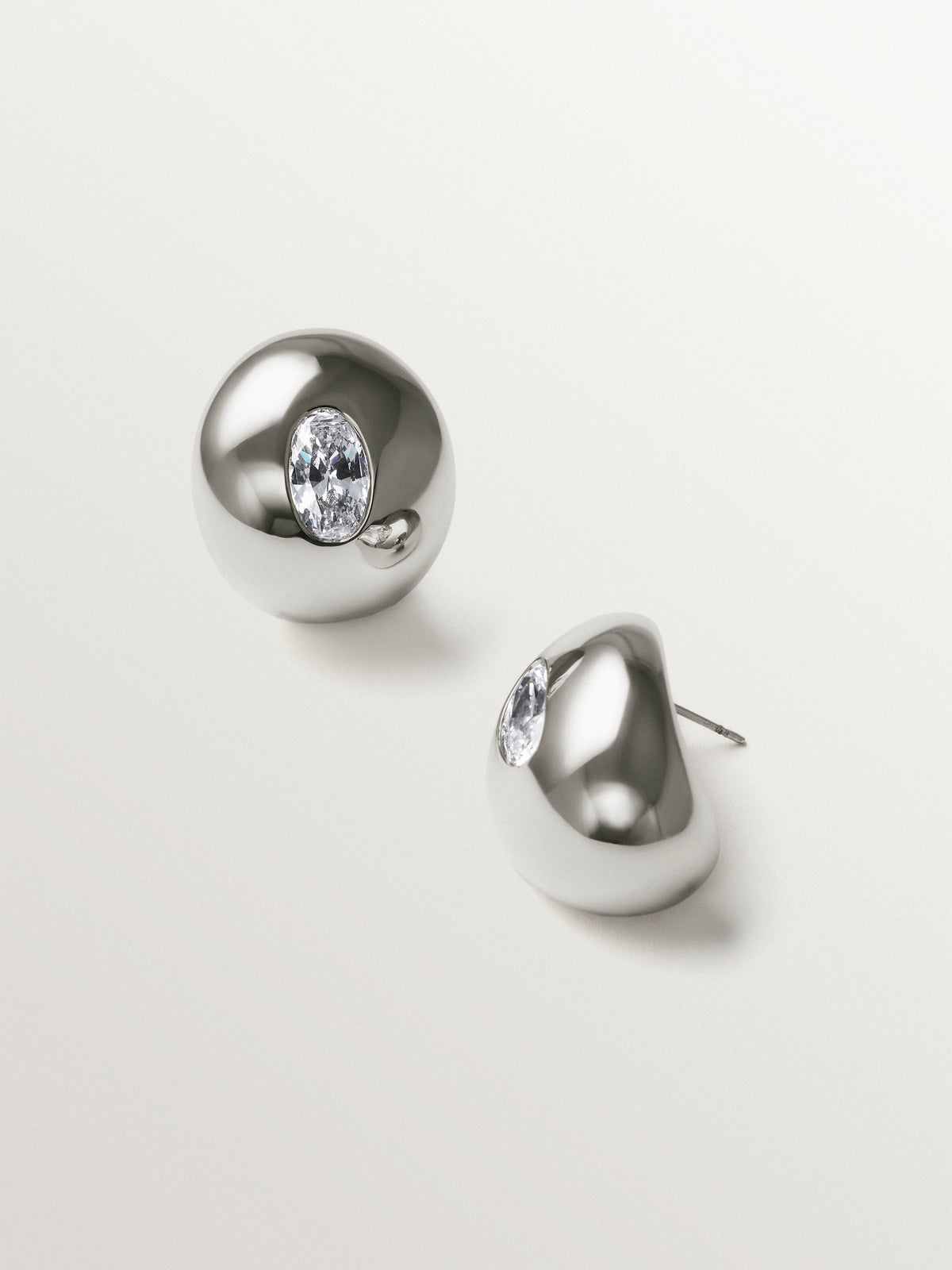 Pendientes de aro con cristales