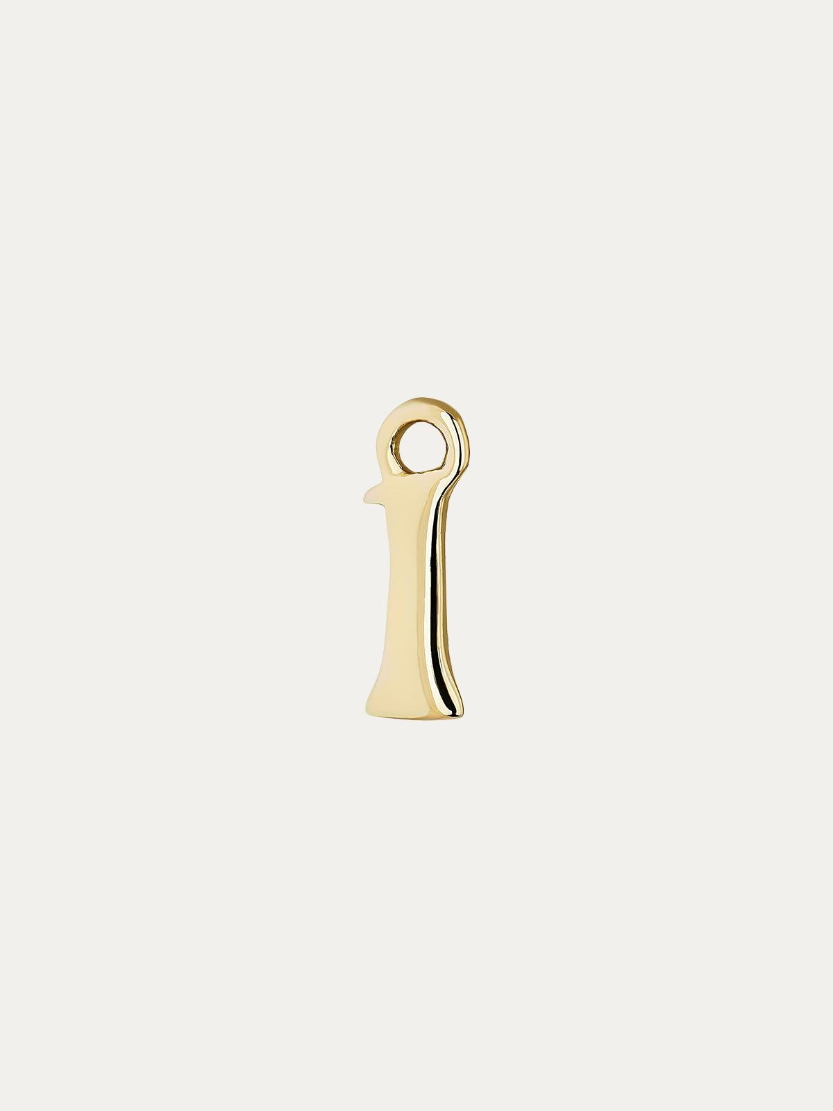 Charm de oro amarillo de 14K con número 1
