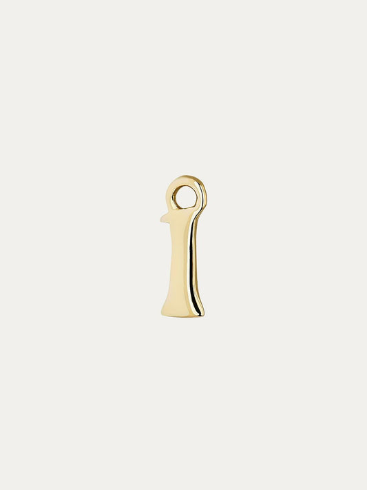 Charm de oro amarillo de 14K con número 1