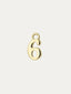 Charm de oro amarillo de 14K con número 6