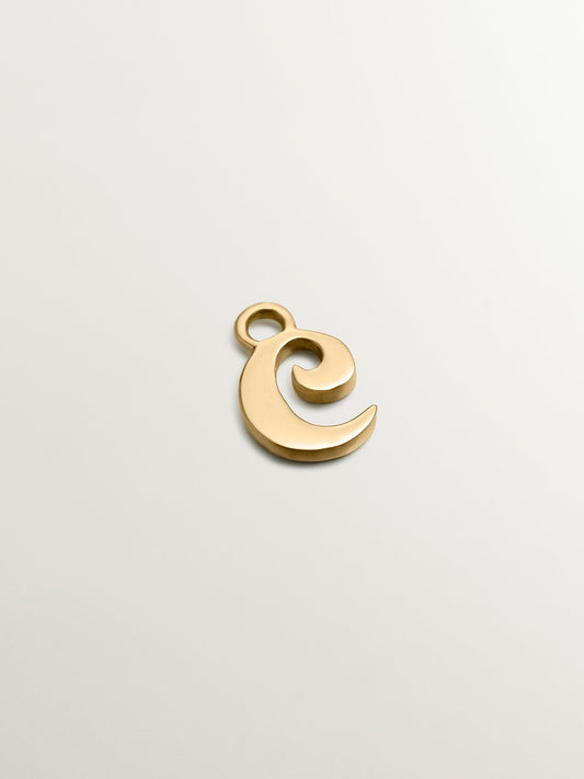 Charm de oro amarillo de 14K con letra C