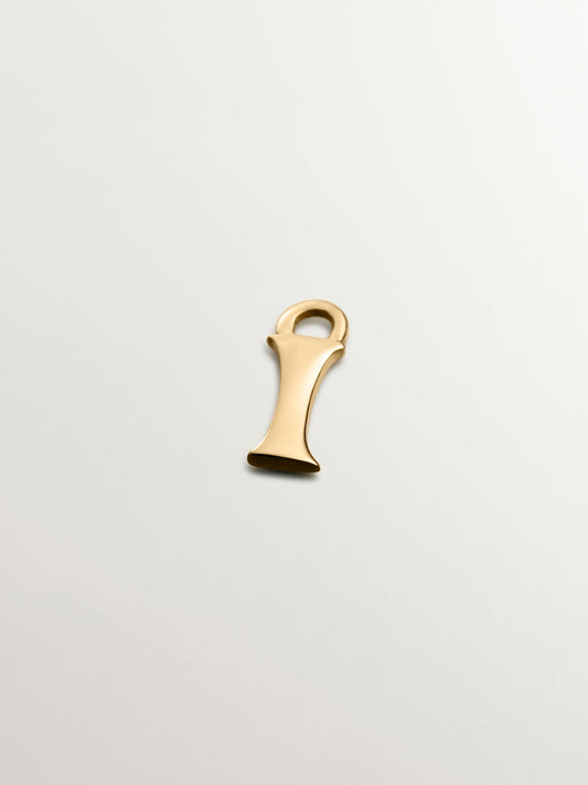 Charm de oro amarillo de 14K con letra I