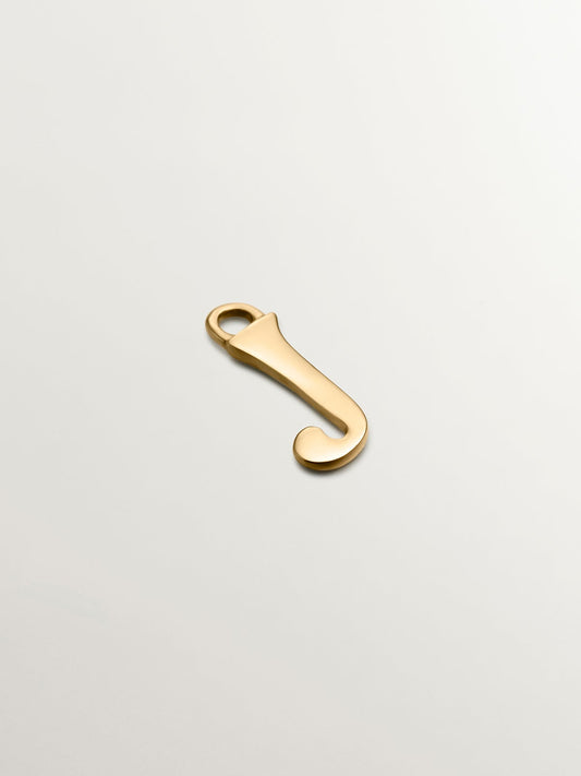 Charm de oro amarillo de 14K con letra J