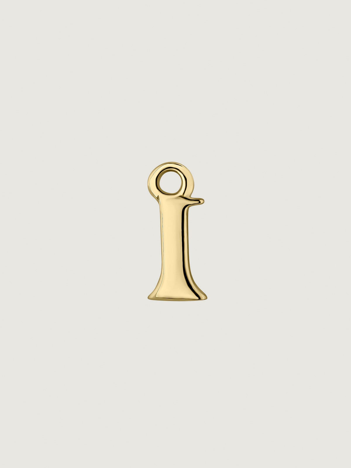 Charm de oro amarillo de 14K con número 1 en color rojo