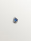 Charm de oro blanco 14K con zafiro azul
